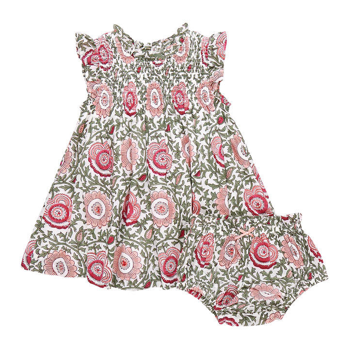 Baby Stevie Dress Set - Pink Lisbon Floral