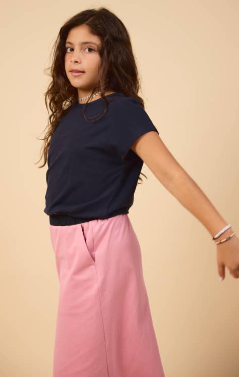 Tween On My Mind Elastic Hem Knit Top