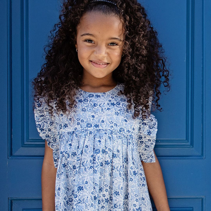 Sarita Dress - Blue Verbena Floral