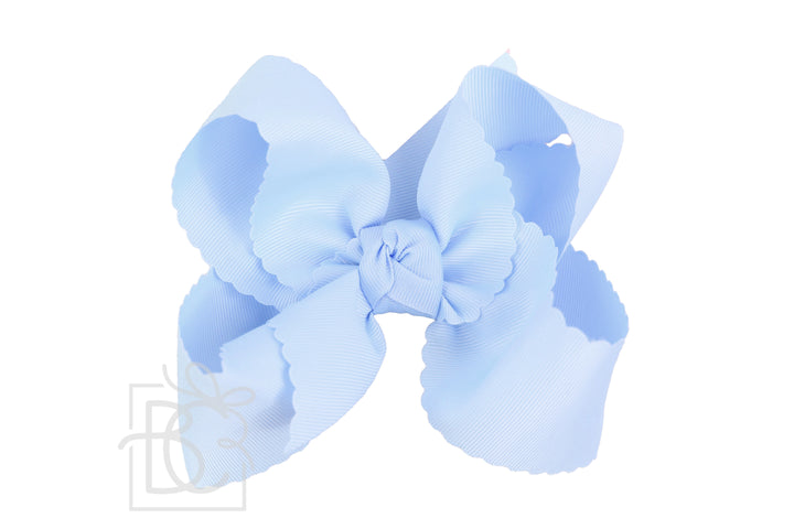 SCALLOPED EDGE BOW: Millennium Blue