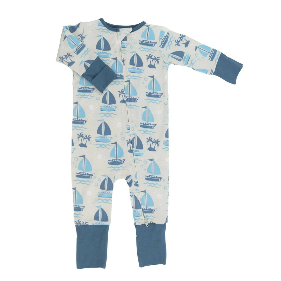 Convertible Romper - Sailboats