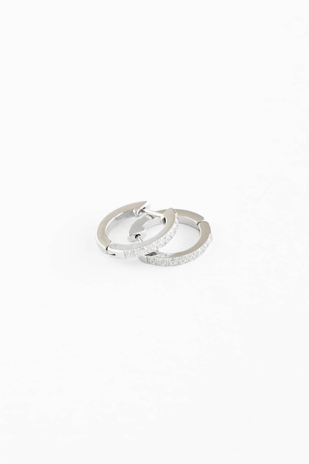Gold Diamond Hoop Earrings