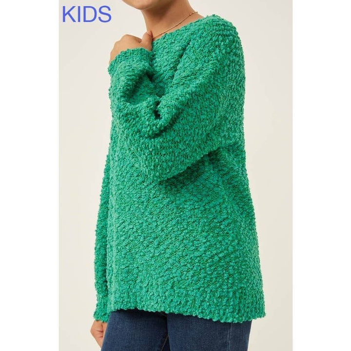 Popcorn Knit Sweater - Fushsia