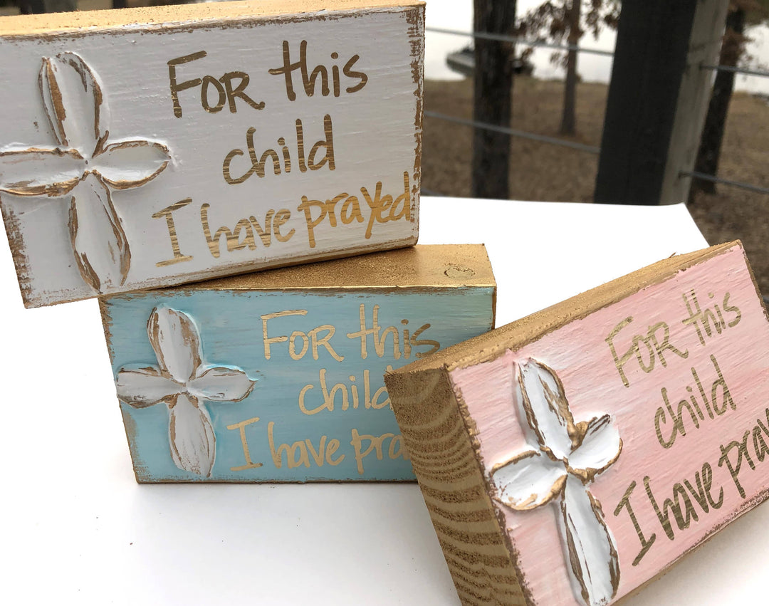 "For This Child" hand painted Nursery Baby Newborn Expecting