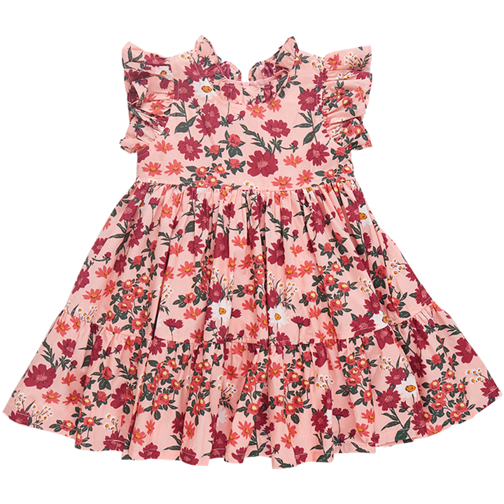 Jennifer Dress - Pink Daisy Floral