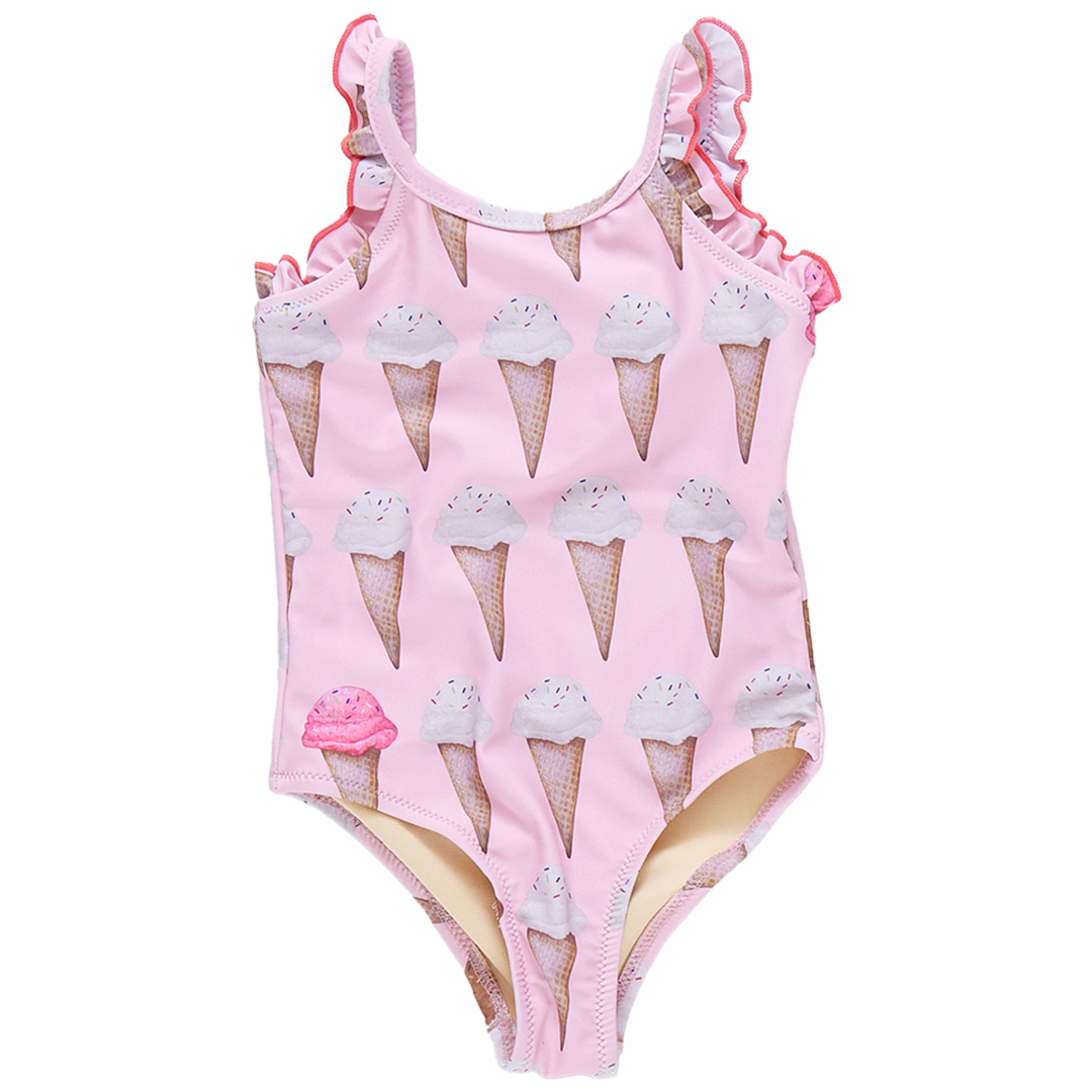Girls Claire Suit - Neapolitan Ice Cream Cones