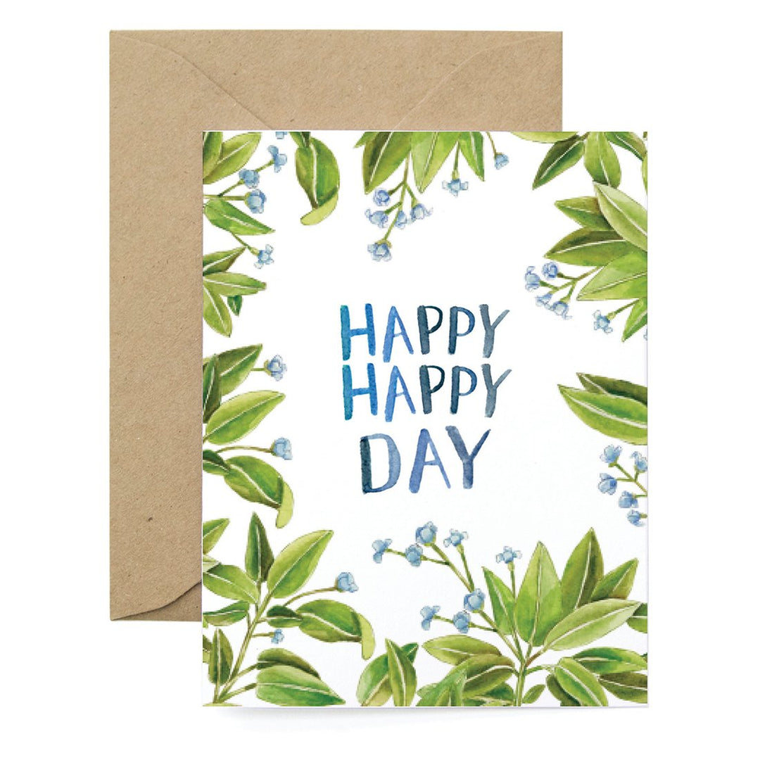 Greenery Happy Day Card