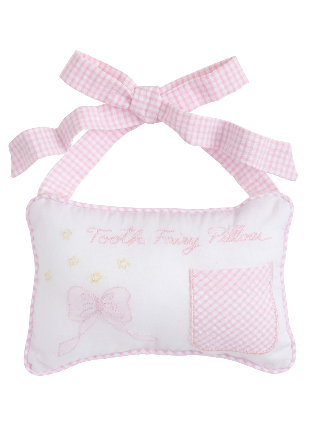 Tooth Fairy Door Pillow - Light Pink Gingham