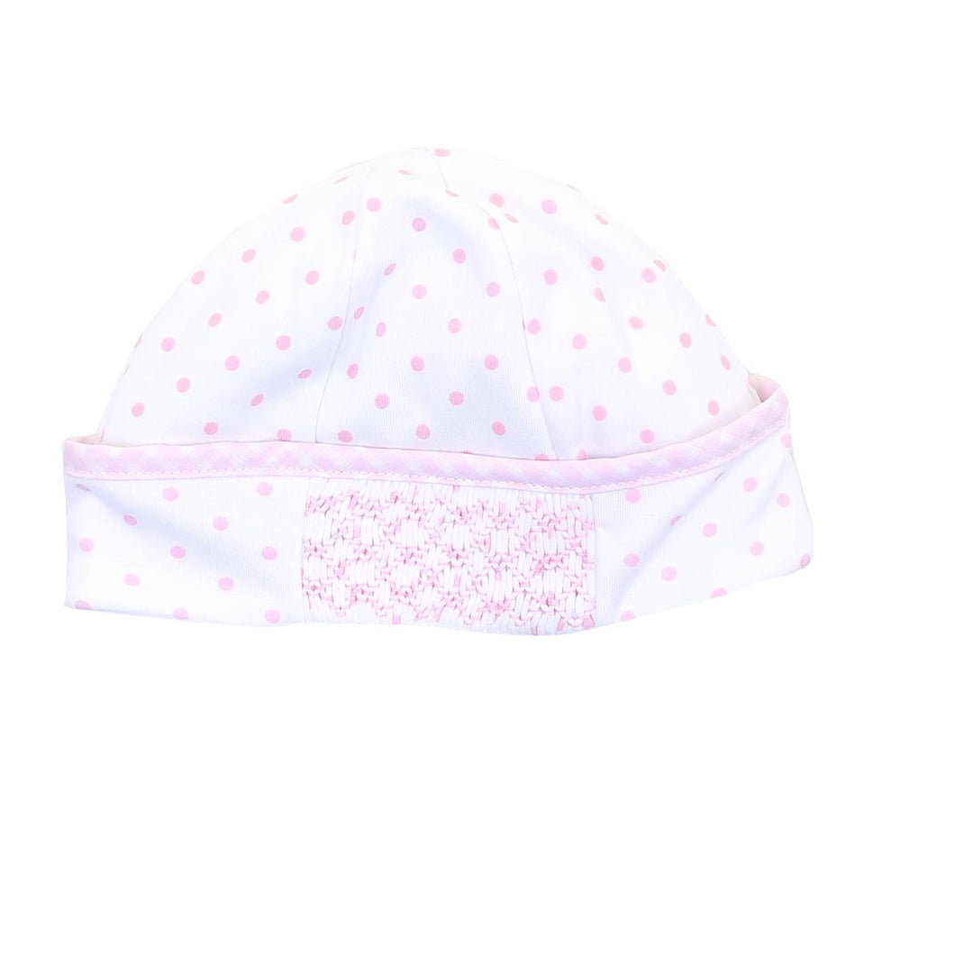 Gingham Dots Essentials Smocked Hat - Pink