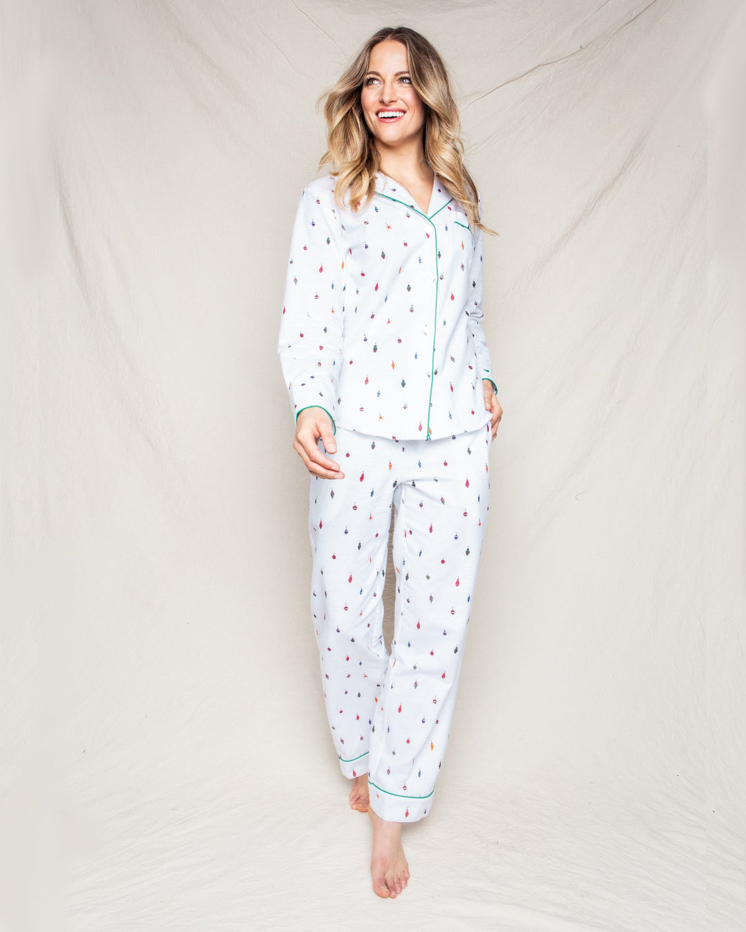 Women's Yuletide Ornaments Pajama Set