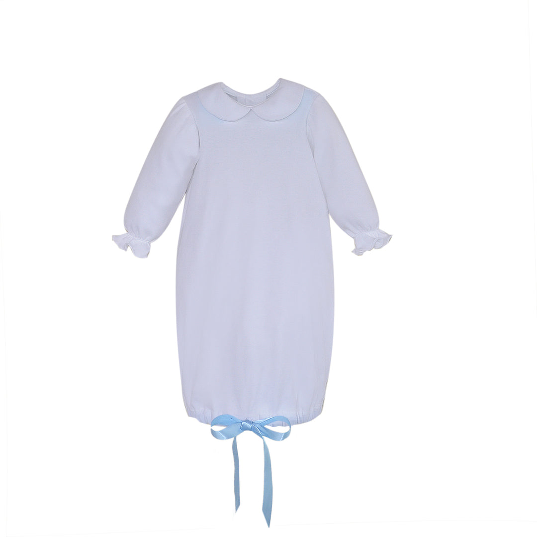 White Parker Daygown-Blue