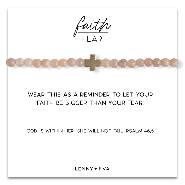 Faith Over Fear Bracelets-Sunstone