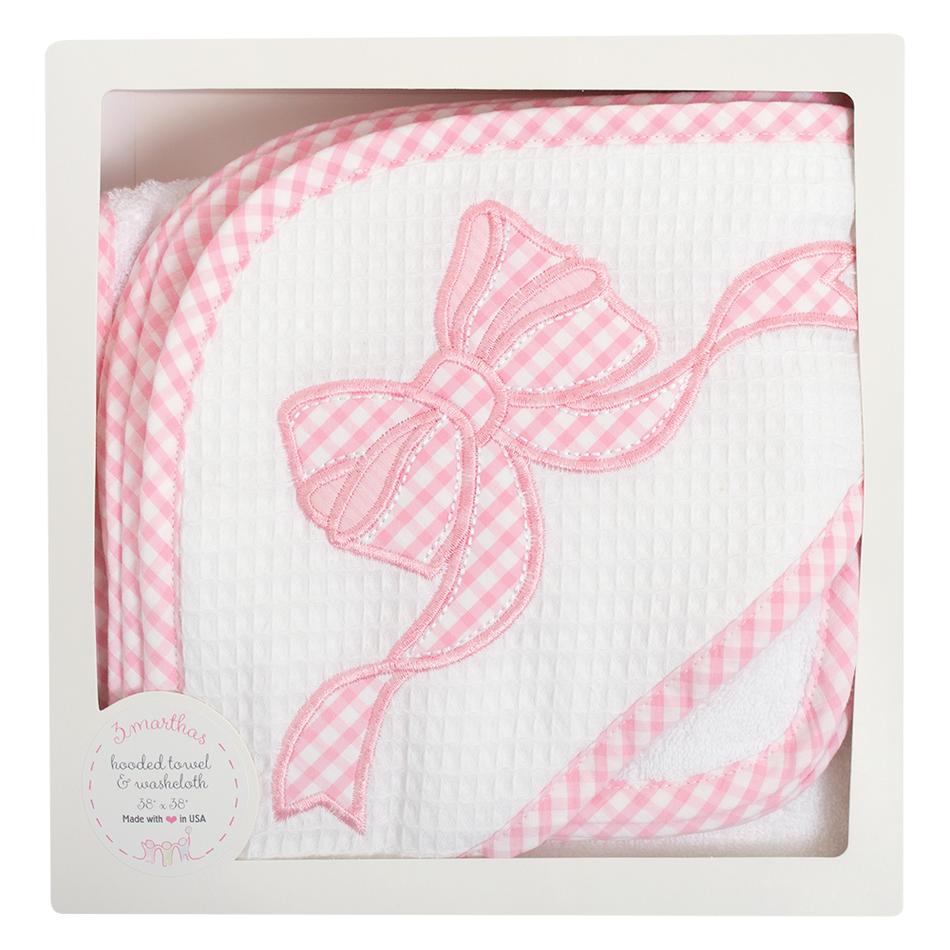 Bow Boxed Hooded Towel Set