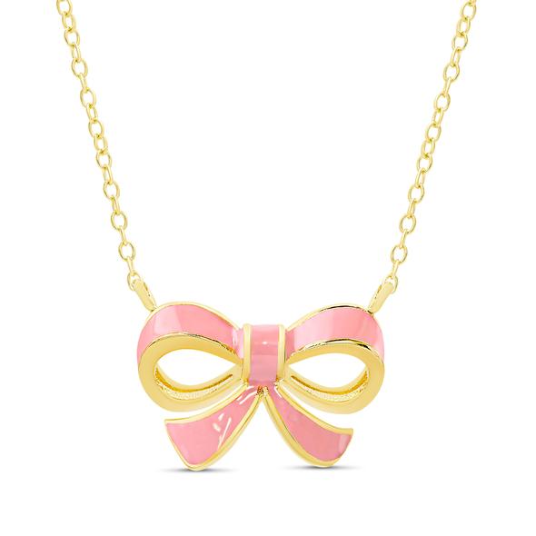 PINK BOW NECKLACE