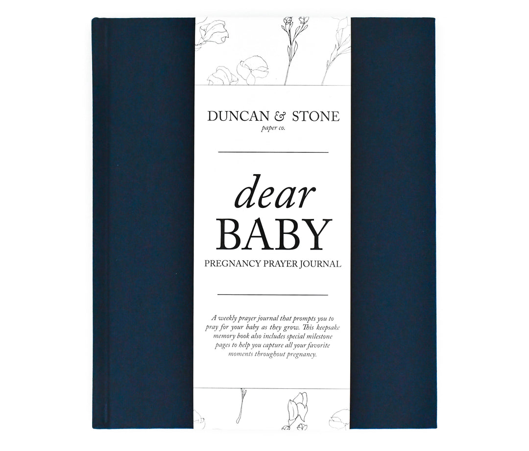 Pregnancy Prayer Journal & Memory Book for Moms Navy