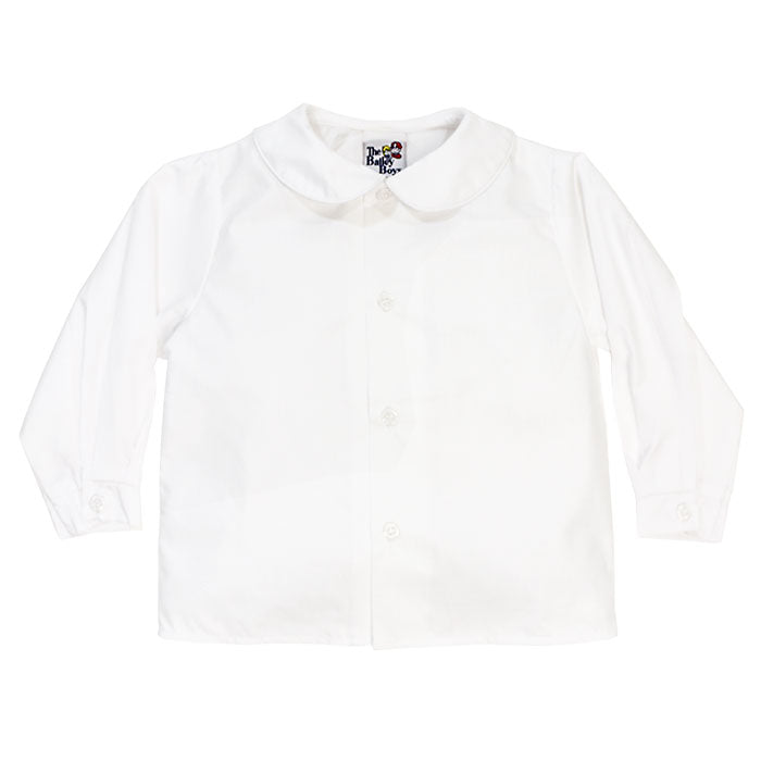 BOYS LONG SLEEVE PIPED BUTTON FRONT SHIRT