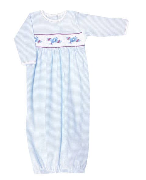 Airplanes Smocked  Daygown