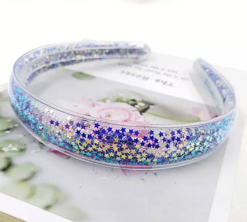 Purple Sequin Confetti Star Headband