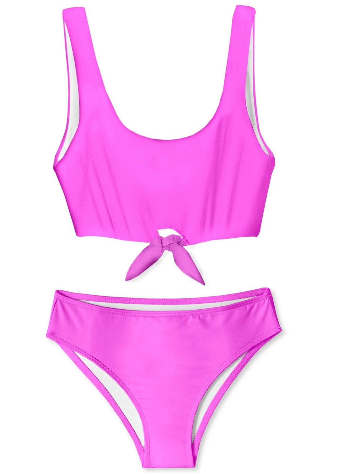 Neon Pink Front Tied Bikini