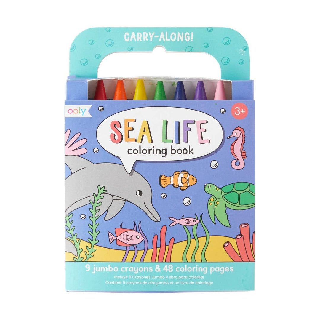 Carry Along Crayon & Coloring Book Kit-Sea Life