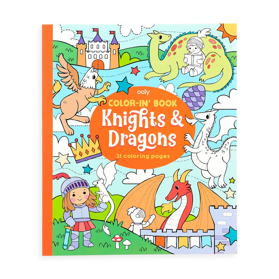 Color-in' Book:Knights & Dragons
