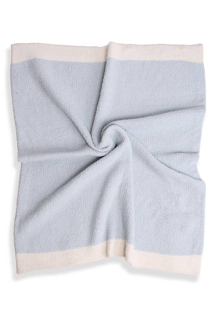 Kids Color Block Luxury Soft Throw Blanket: Blue