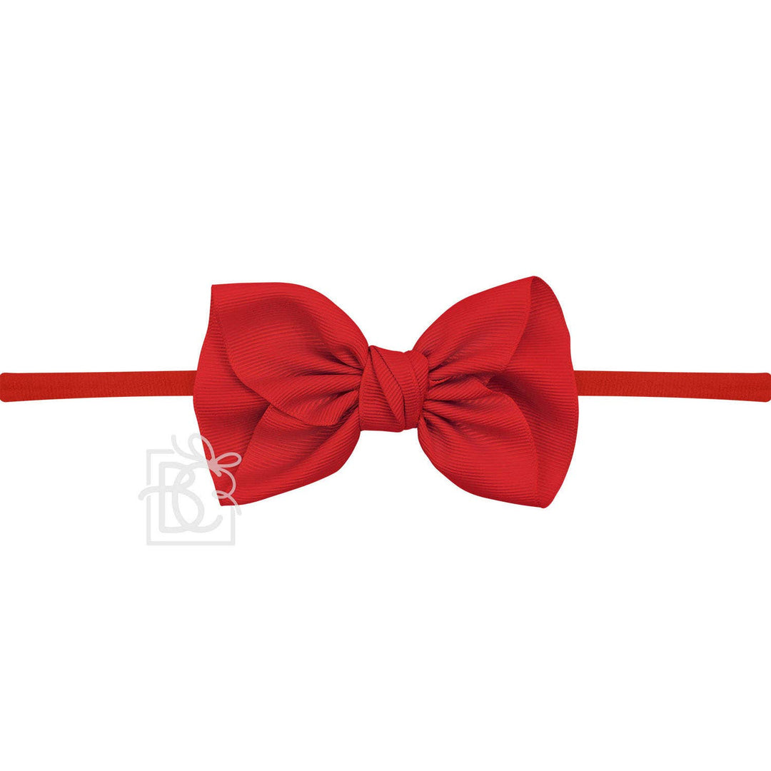 Beyond Creations- RED 1/4" PANTYHOSE HEADBAND W/ 4.5" ANNE BOW
