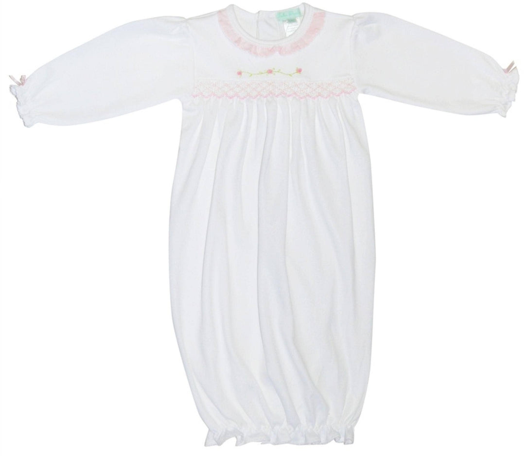 Girl Rose White Baby Pima Cotton Daygown