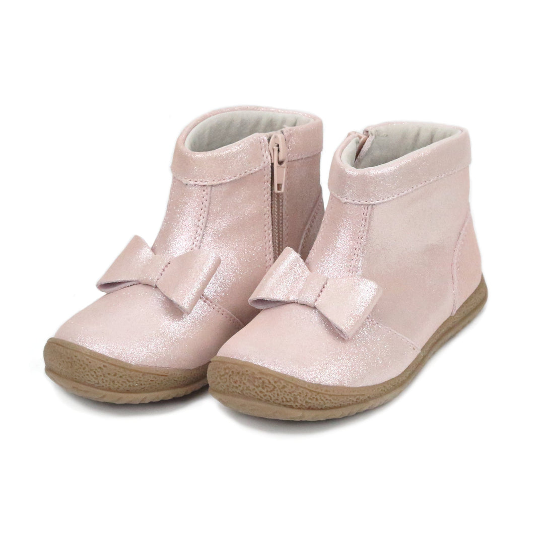 Hilary Bow Boot- Blush Pink Shimmer