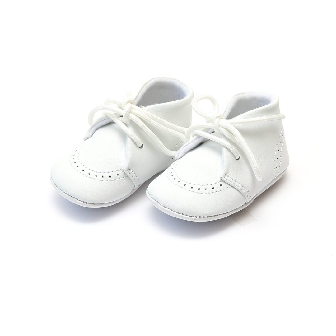 Benny Leather Lace Up Brogue Oxford Crib Shoe (Infant)